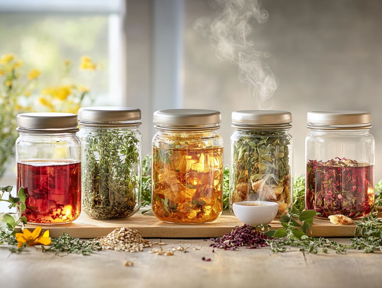 Image depicting key takeaways about herbal teas for digestive health.