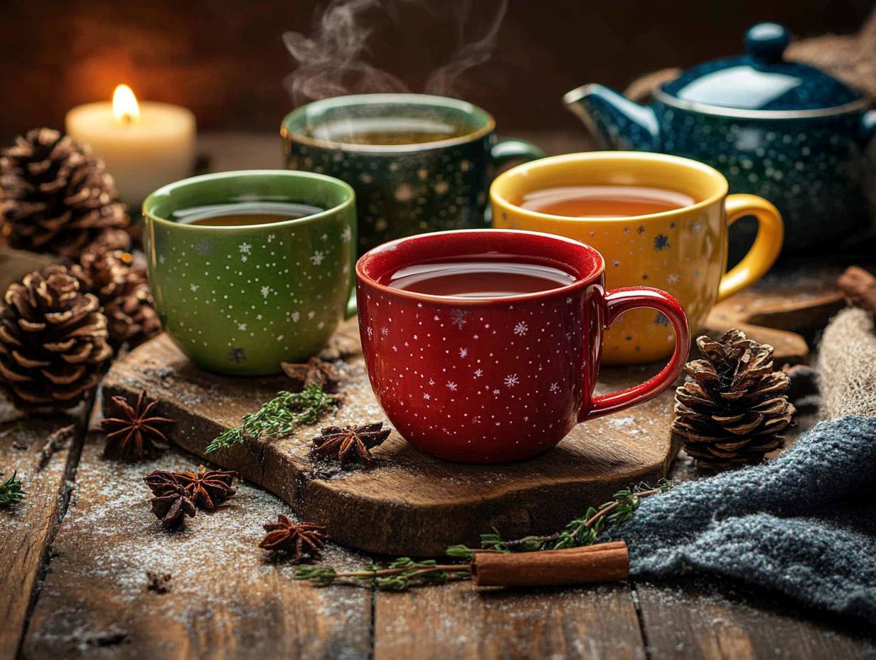 A collection of herbal teas for winter wellness