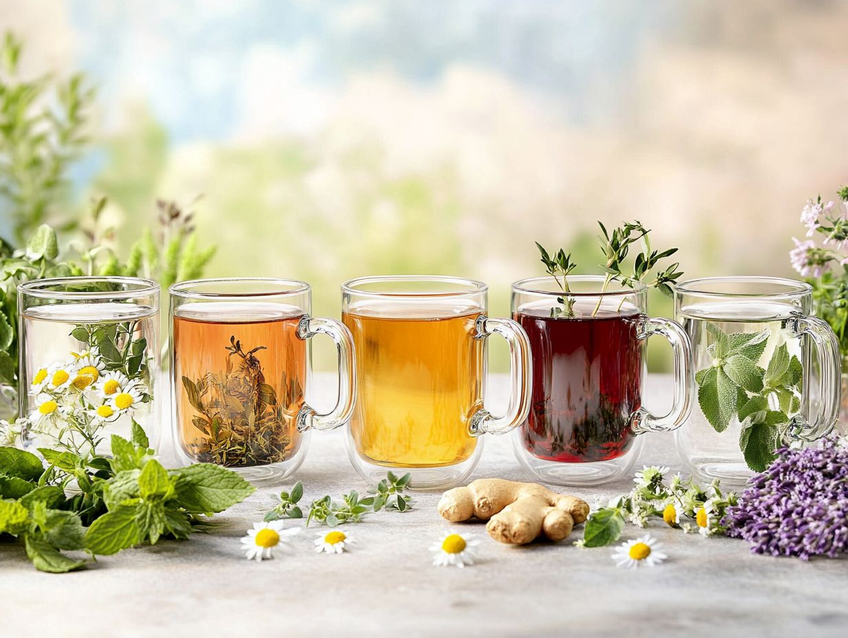 A selection of healing teas