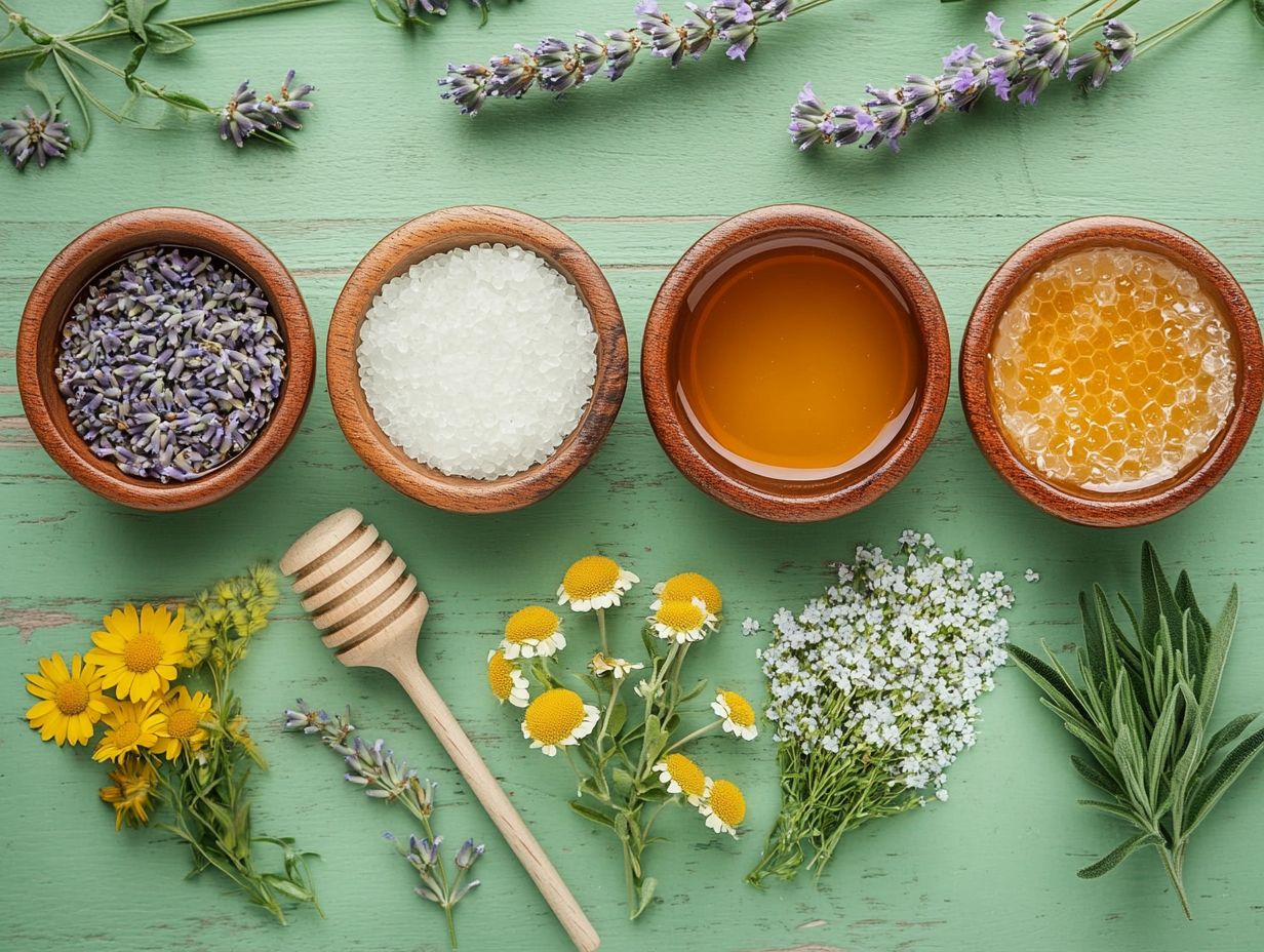 Image depicting key takeaways for herbal solutions for skin conditions