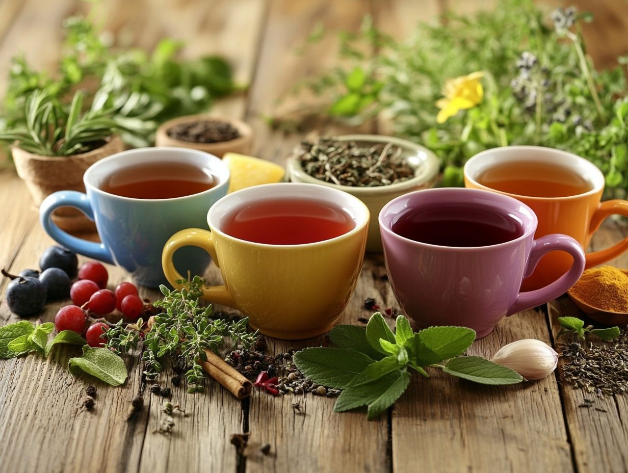 A collection of herbal teas