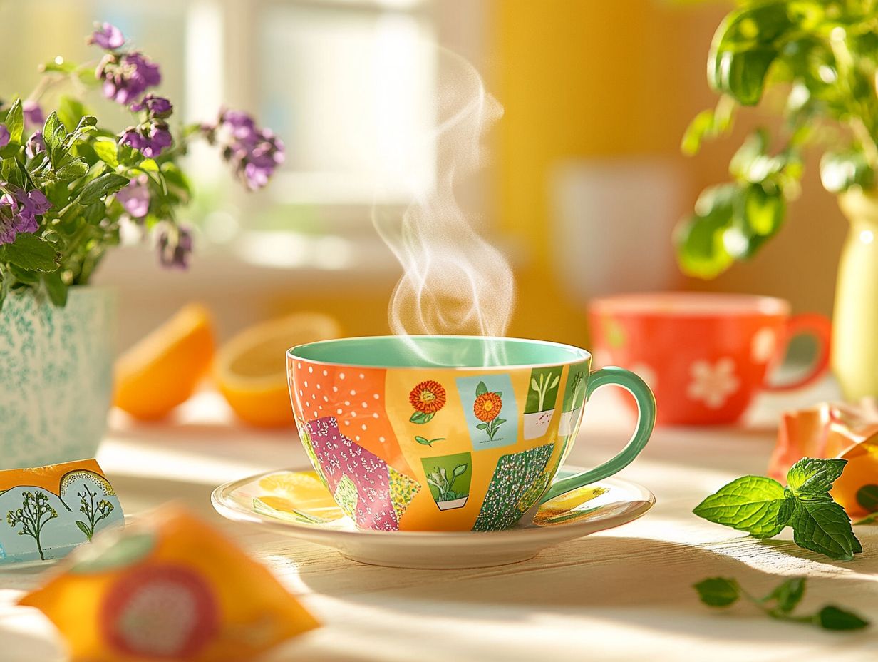 Colorful herbal teas for children s health