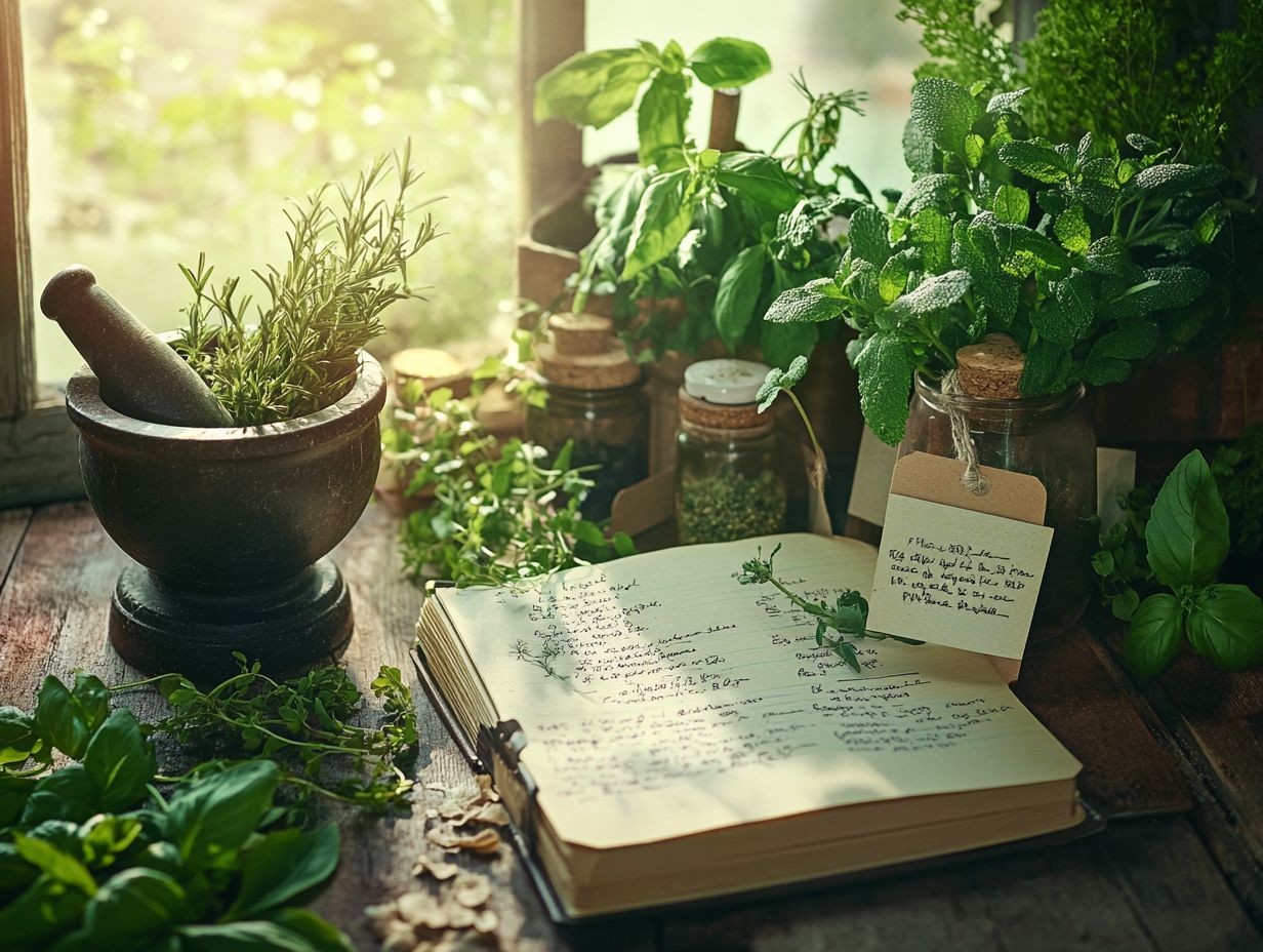 A visual guide to frequently asked questions about herbs for mental clarity.