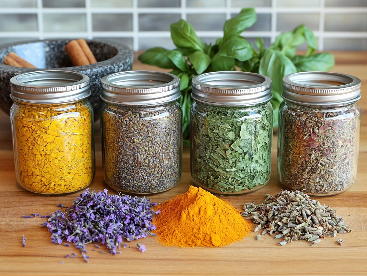 A variety of carrier oils and their uses in herbal preparations.