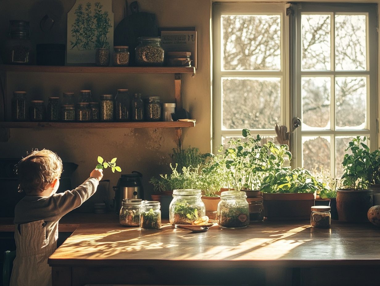 A collection of herbal syrups for boosting children's immunity