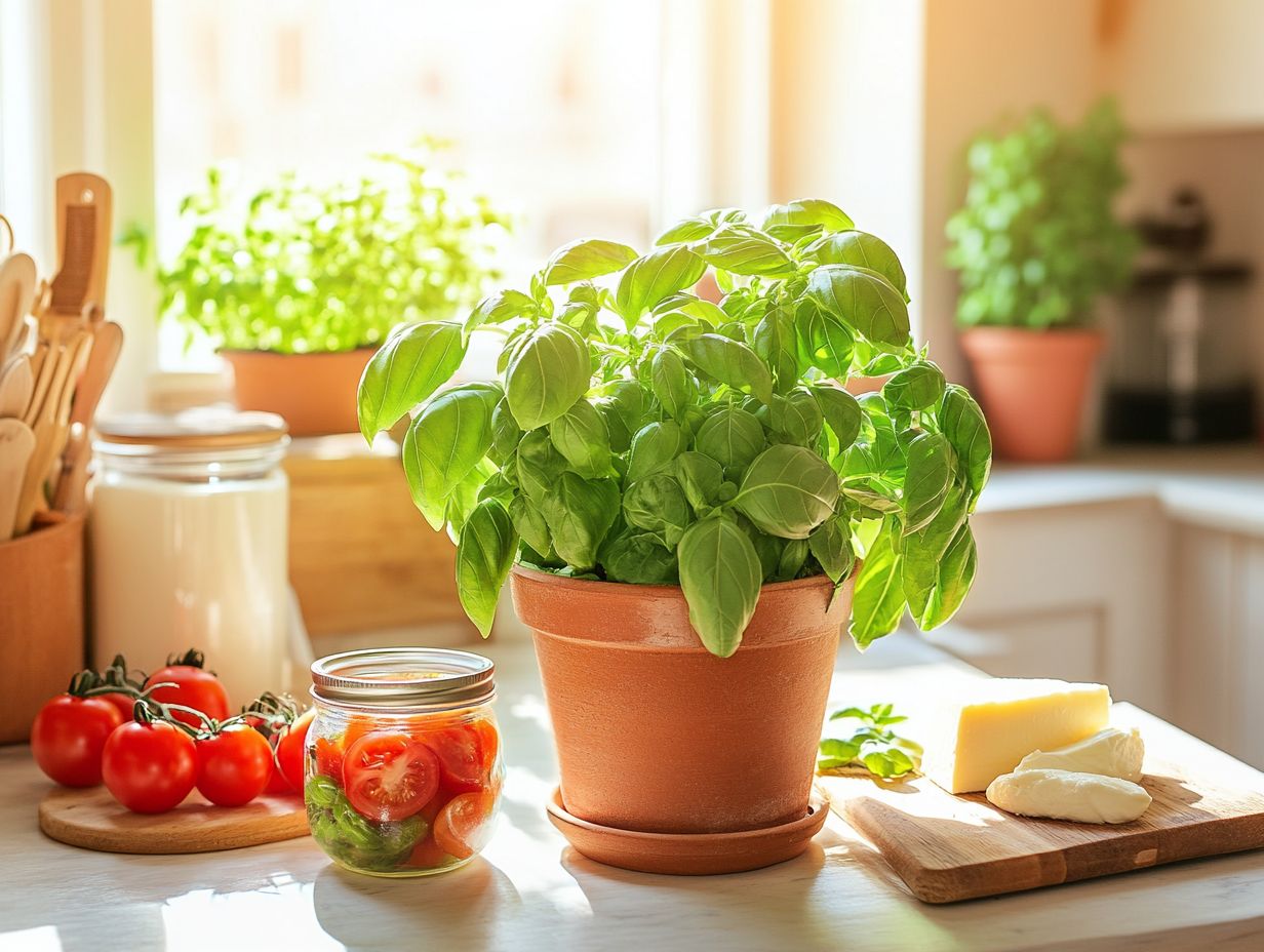 Illustration of Basil's Medicinal Properties