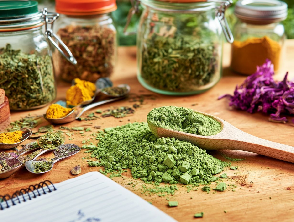 What are the best practices for measuring herbal powders?