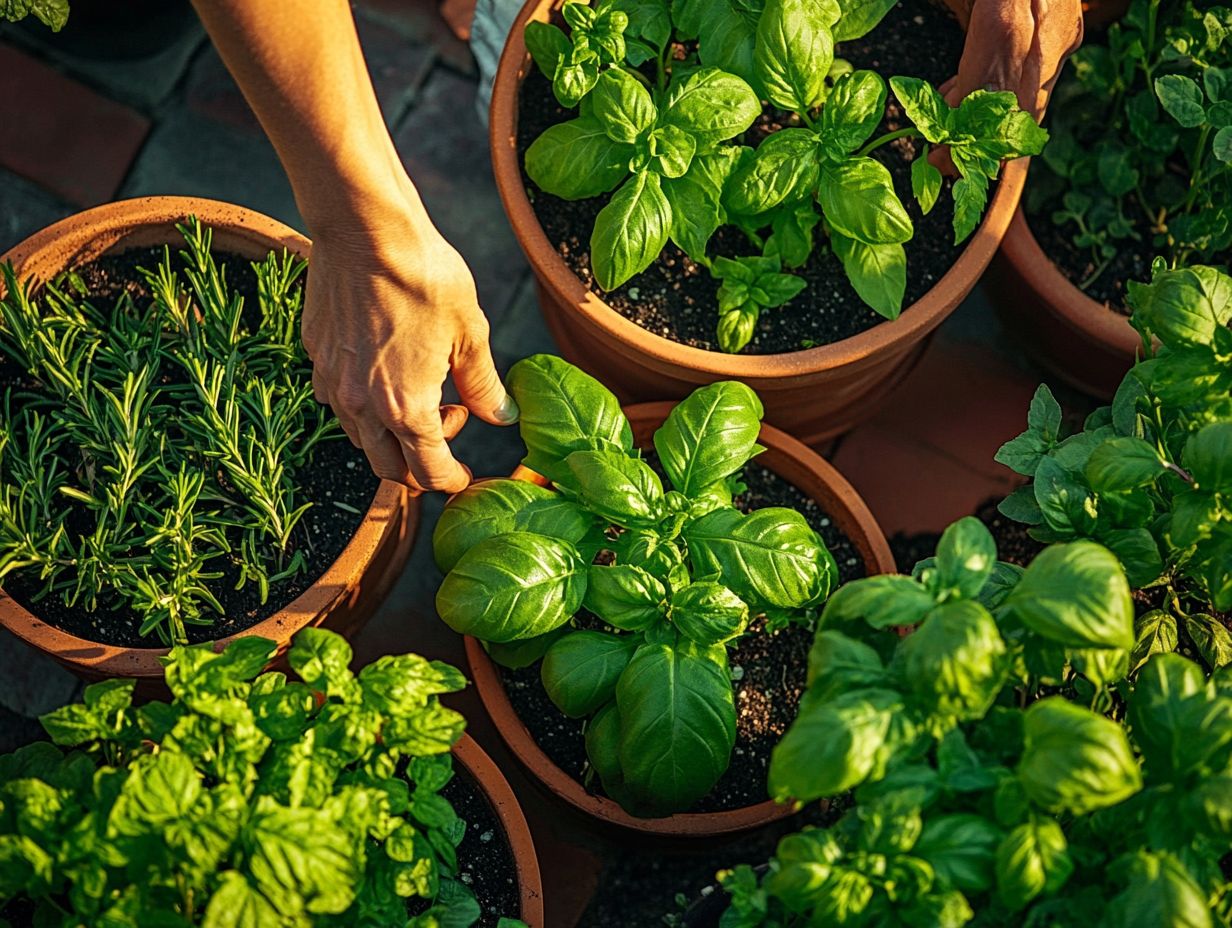 A collection of homegrown herbs ready for remedies