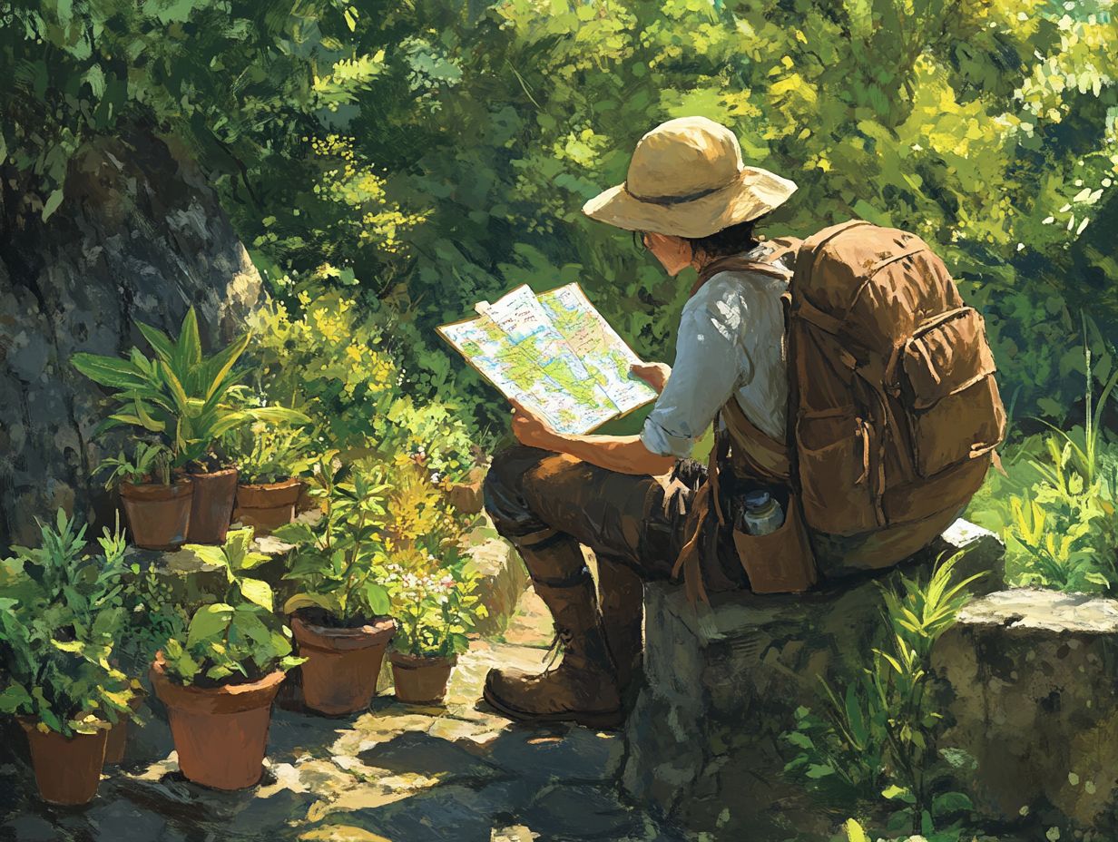 A traveler exploring safe herbal remedies