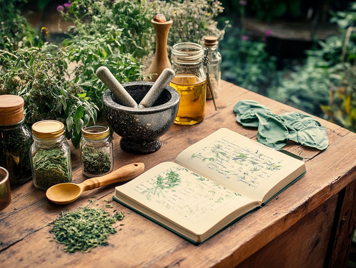 Image showing safety tips for creating herbal remedies