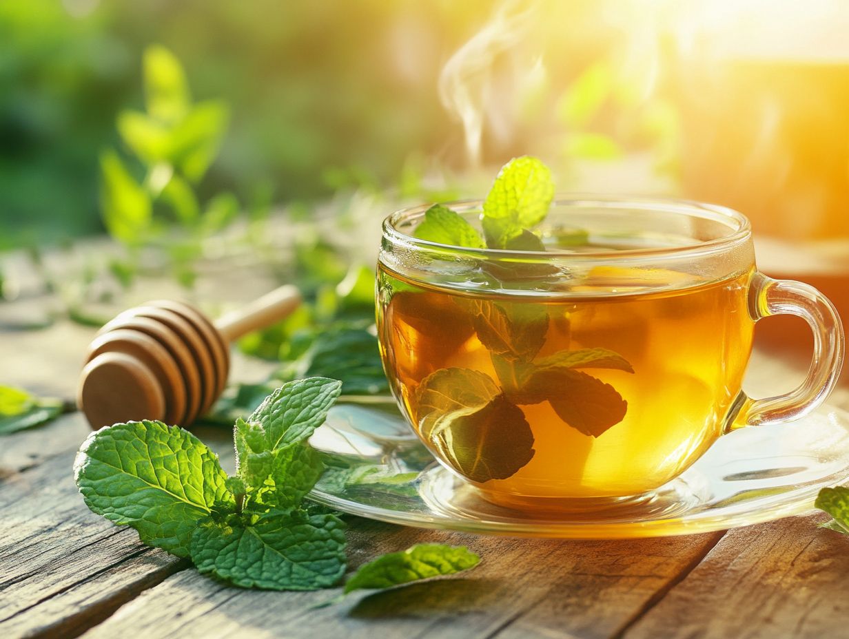 What are the benefits of drinking energizing mint tea?