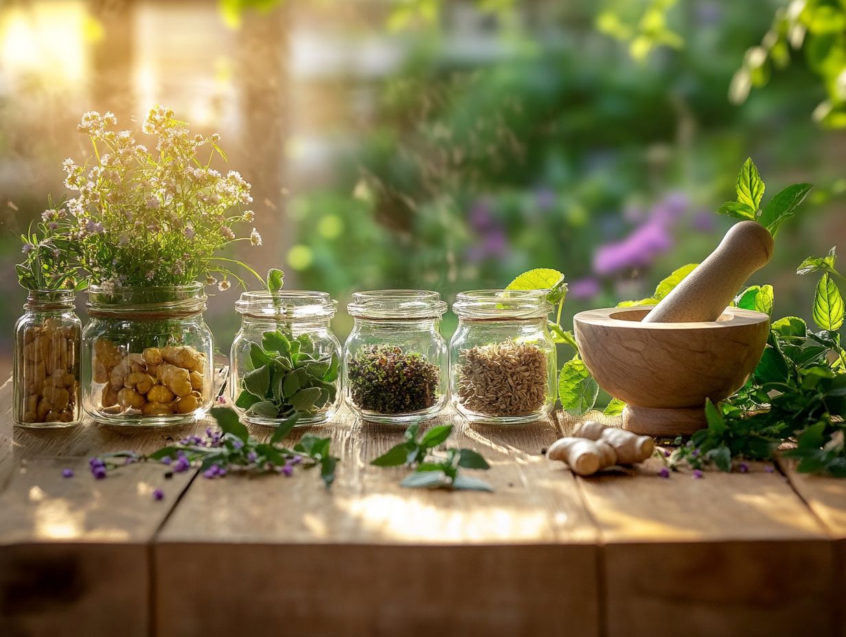 Visual guide to frequently asked questions about herbal approaches to back pain relief.