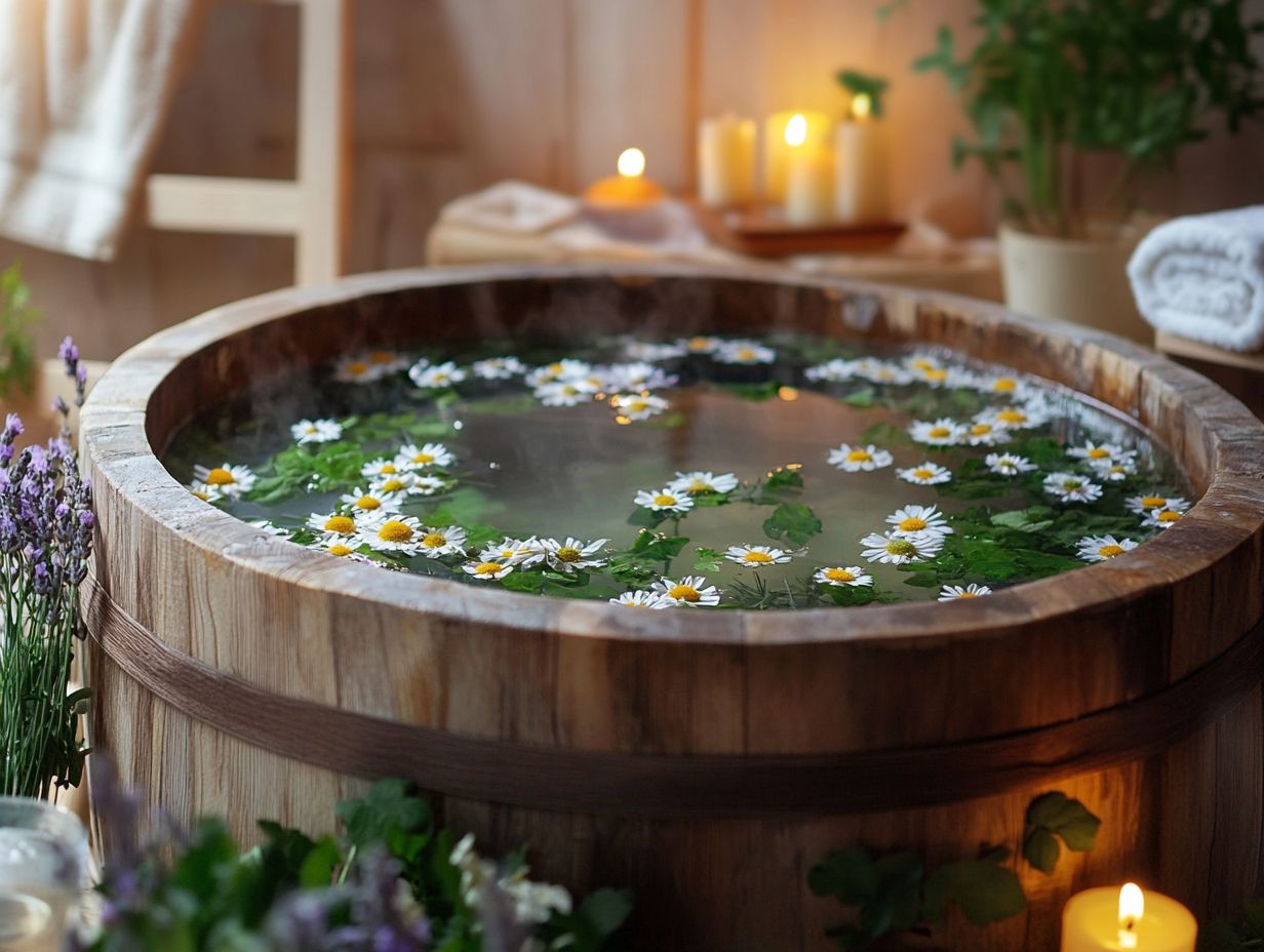 Sandalwood and Frankincense Bath in a serene setting