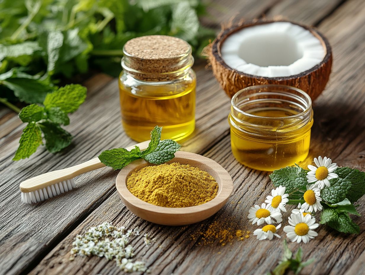 Image illustrating key takeaways about herbal remedies for oral health.