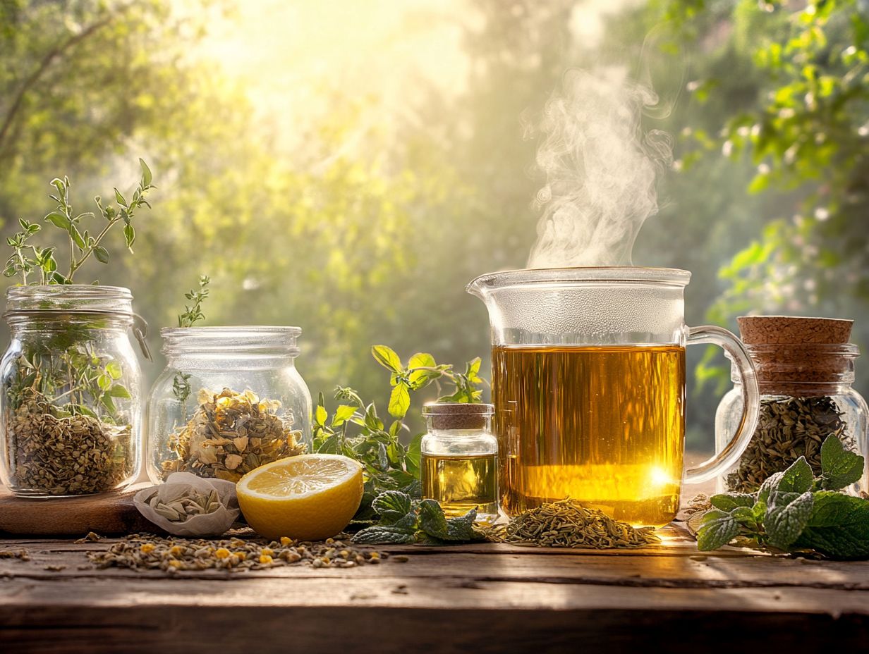 Diverse Herbal Supplements and Teas for Fever Management