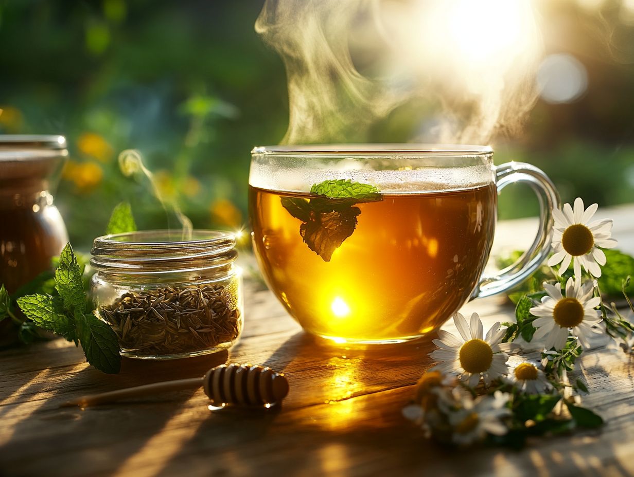 How does herbal tea benefit digestion?