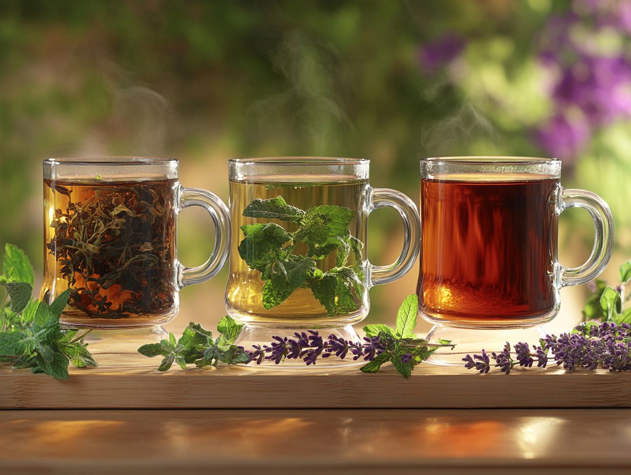 A selection of herbal teas to choose from