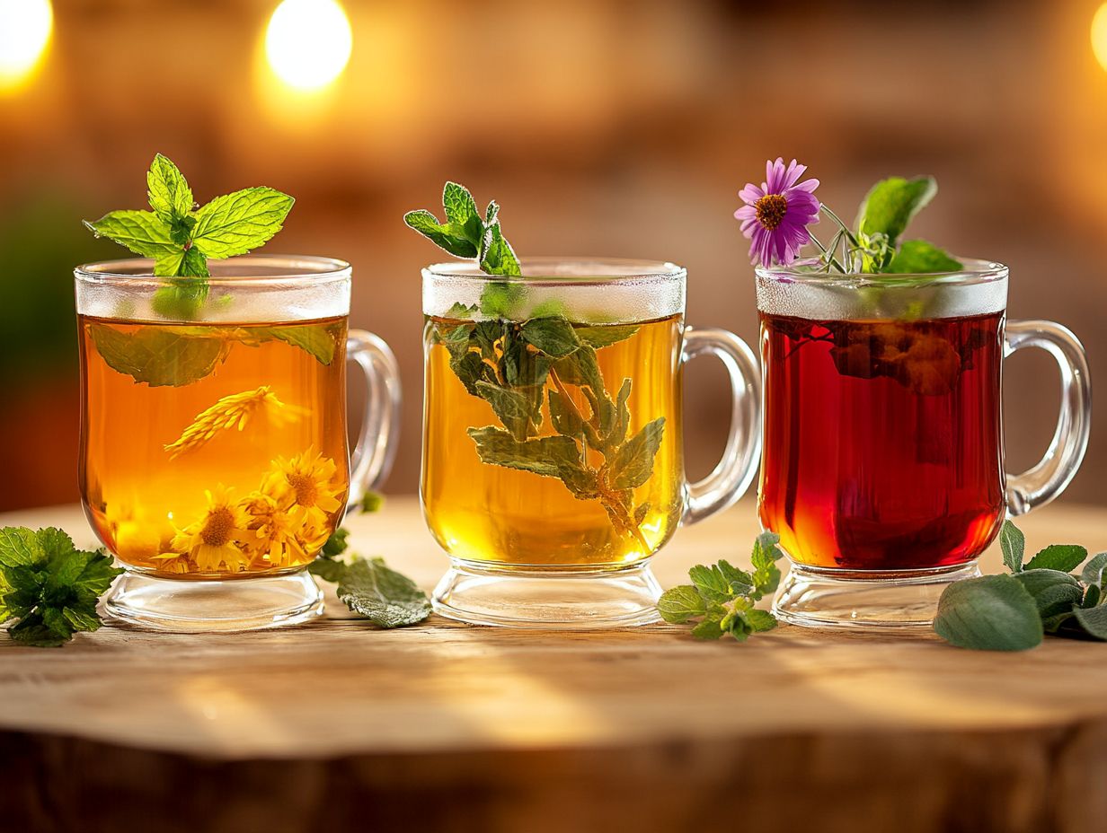 Illustration of frequently asked questions about herbal teas