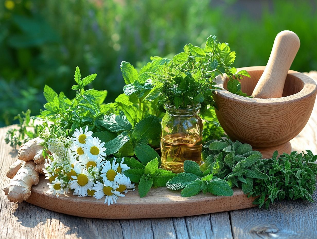 1. What are some common herbs used for treating gastritis naturally?