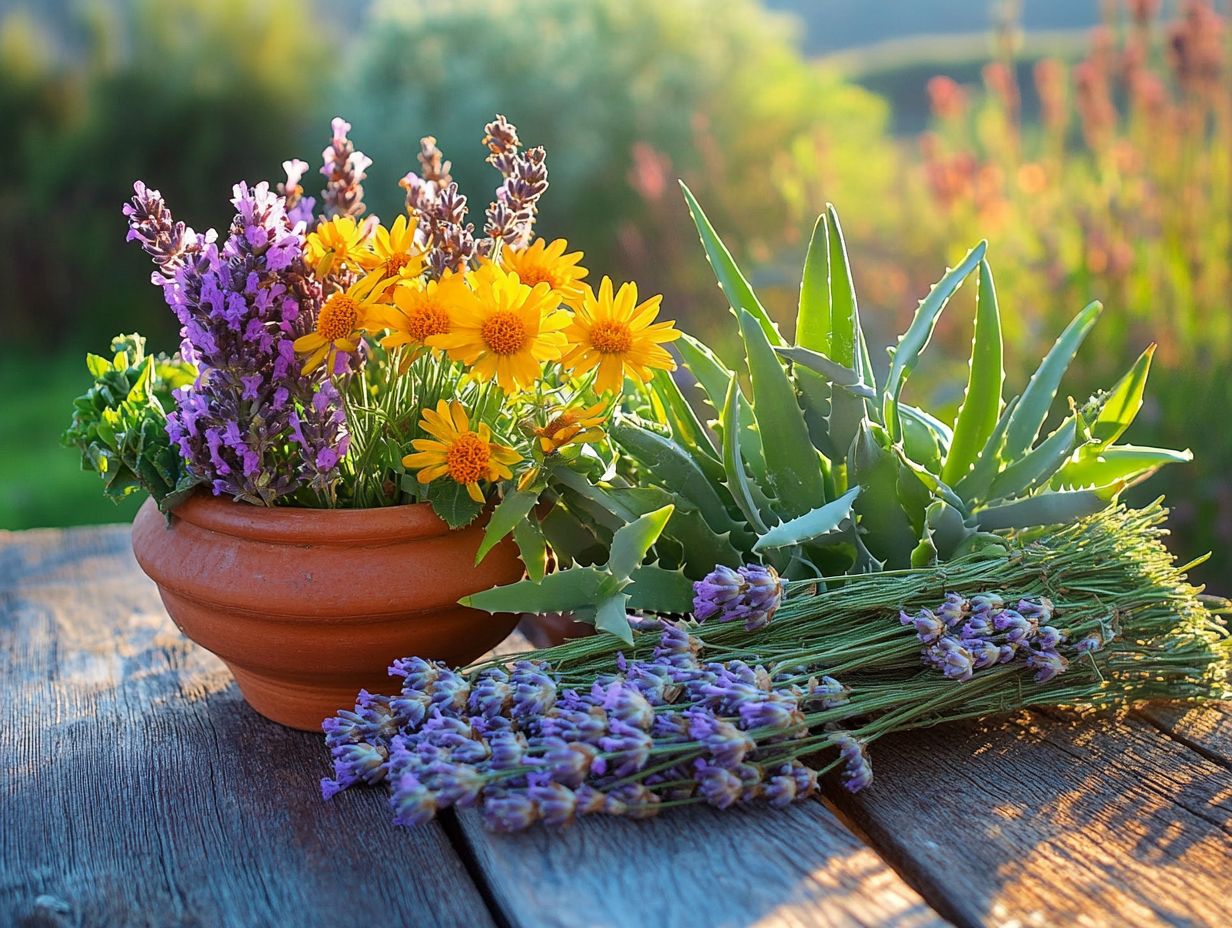 What are some common herbs that can help with skin irritations?