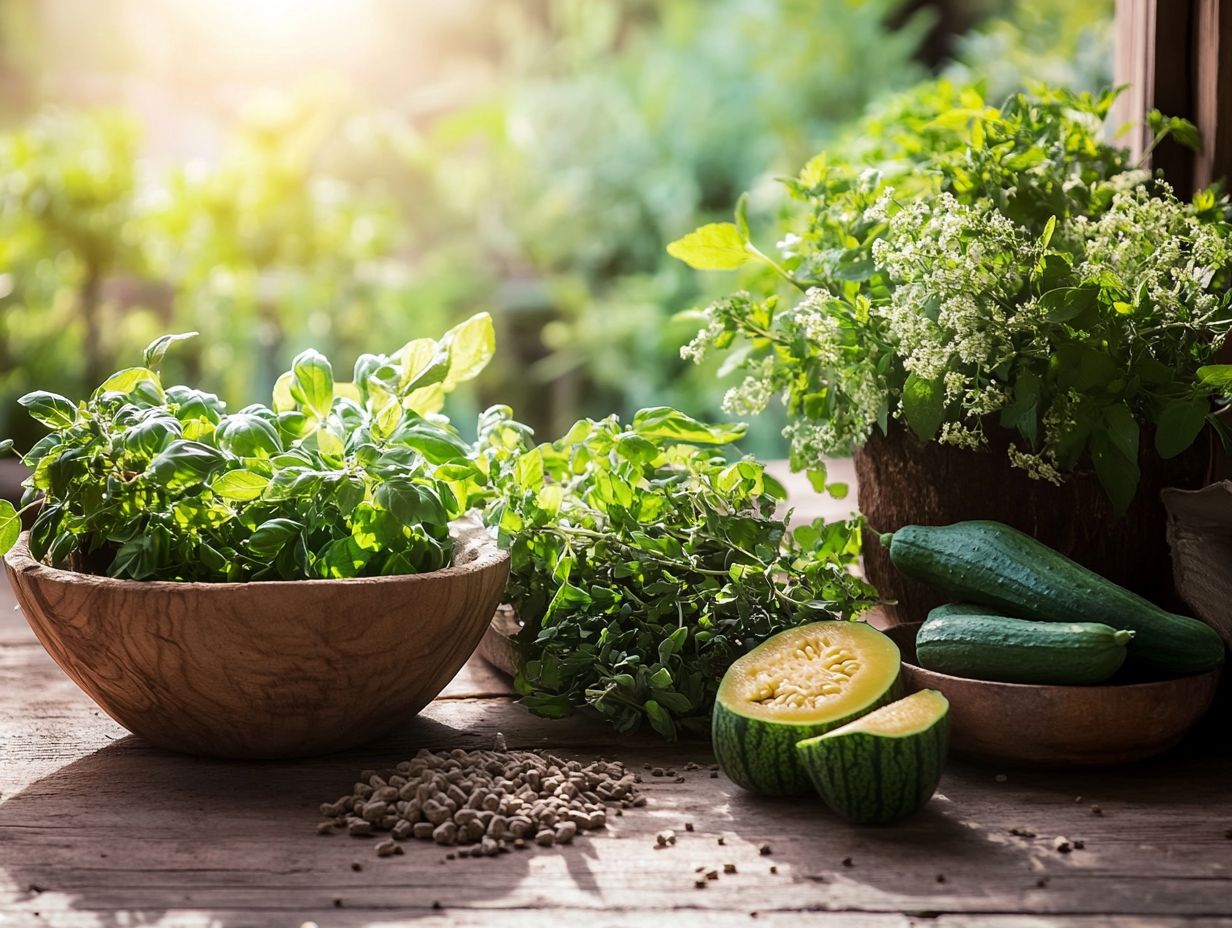 Colorful herbs supporting healthy blood sugar management