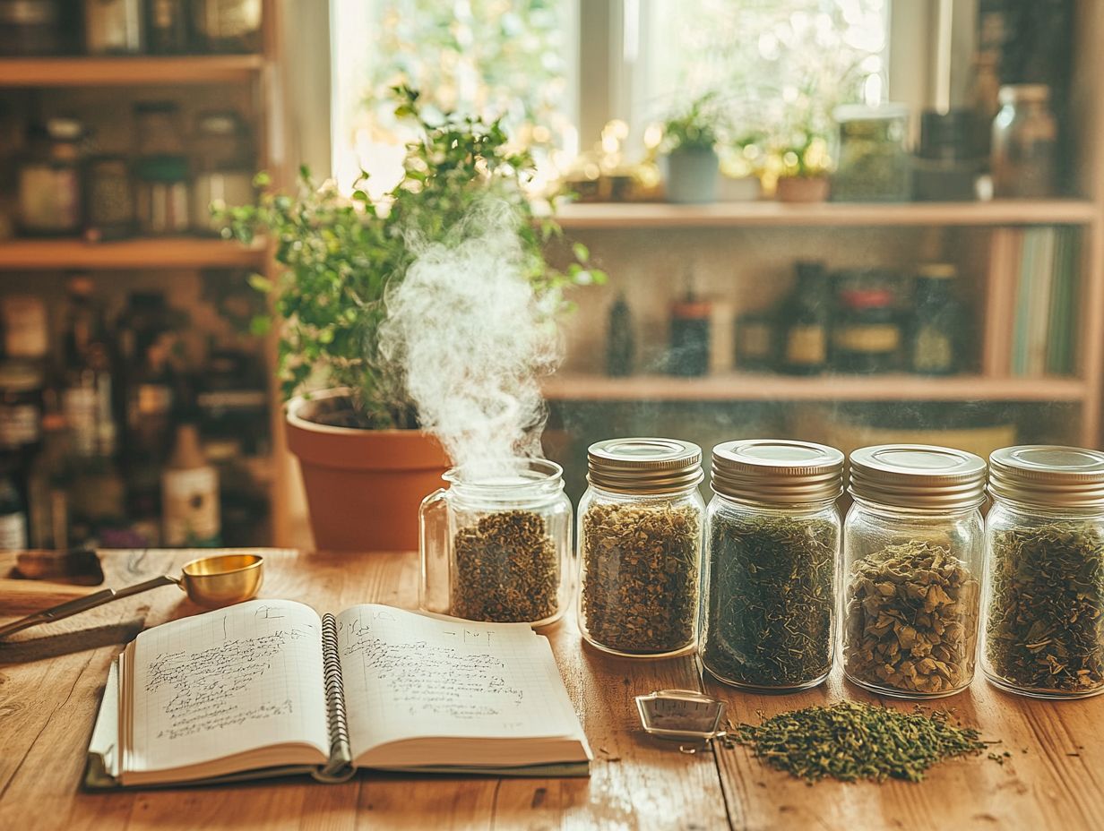 A guide to creating a safe herbal dosage plan, showcasing steps and considerations.