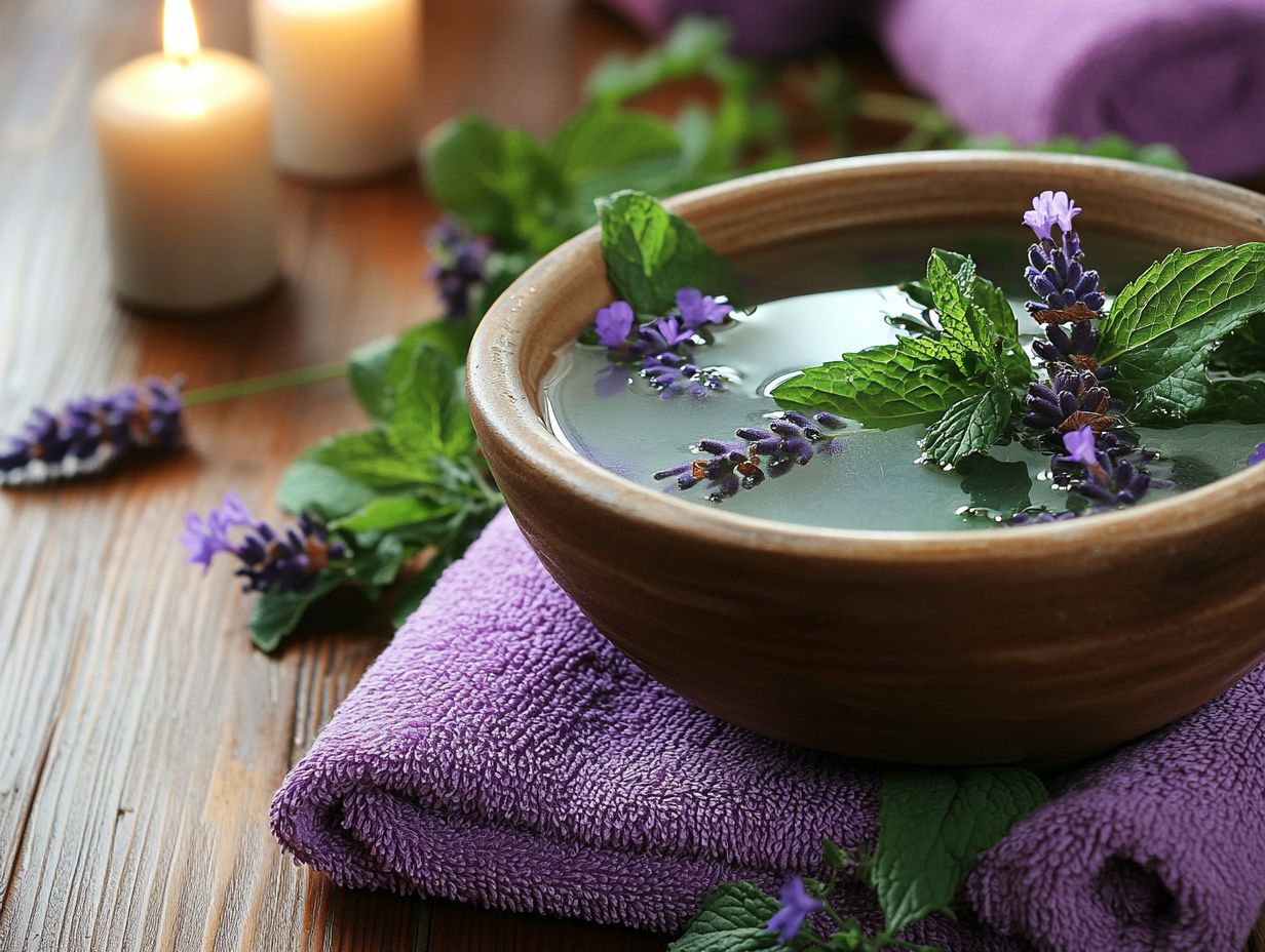 Common herbs for foot soaks