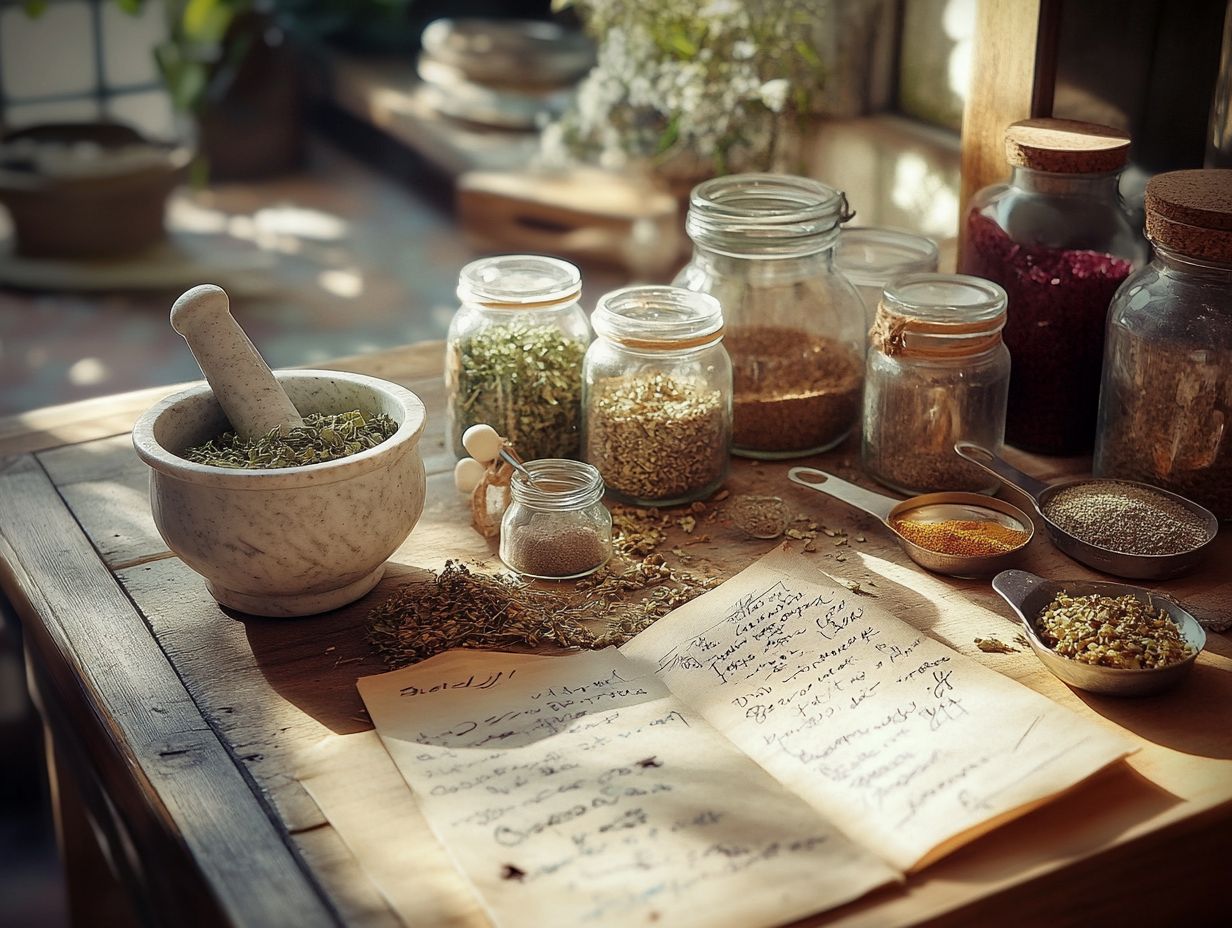 Image showing frequently asked questions about herbal remedies.