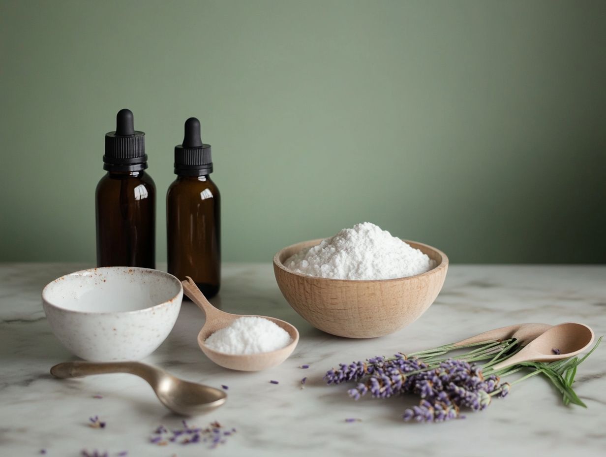 A collection of herbs for natural deodorant