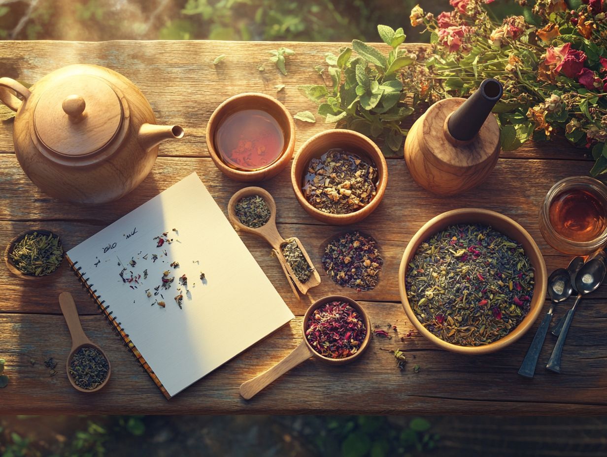 Illustration of Key Takeaways for Herbal Tea Blends