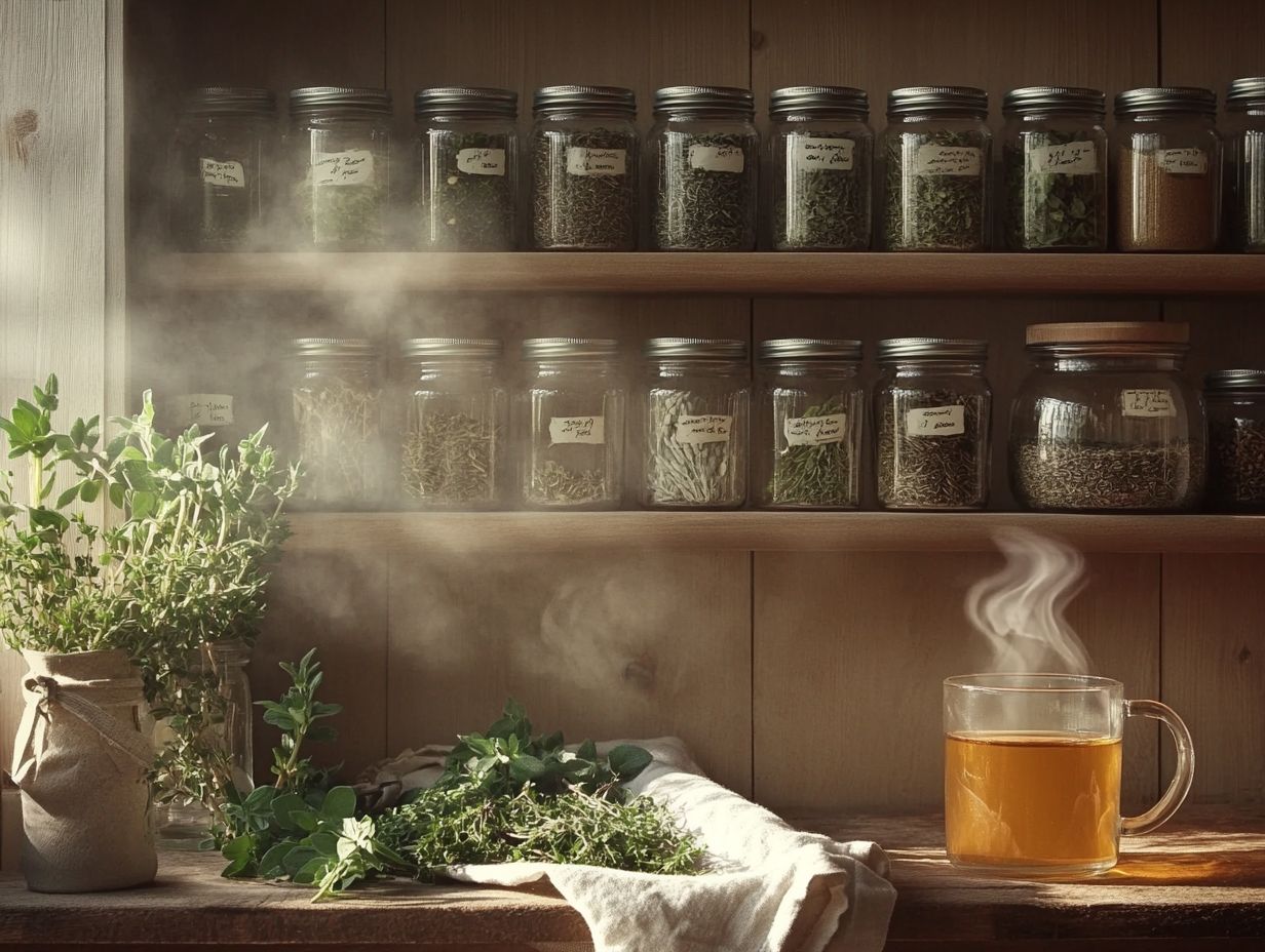 What are the best ways to store herbal teas, including herbal infusions and herbal preparations?