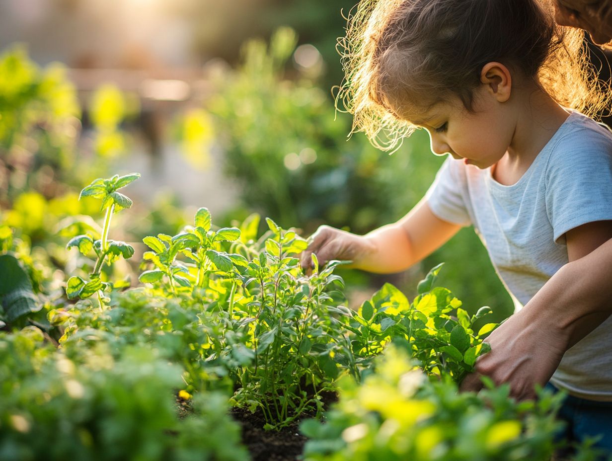 A child learning about herbal remedies