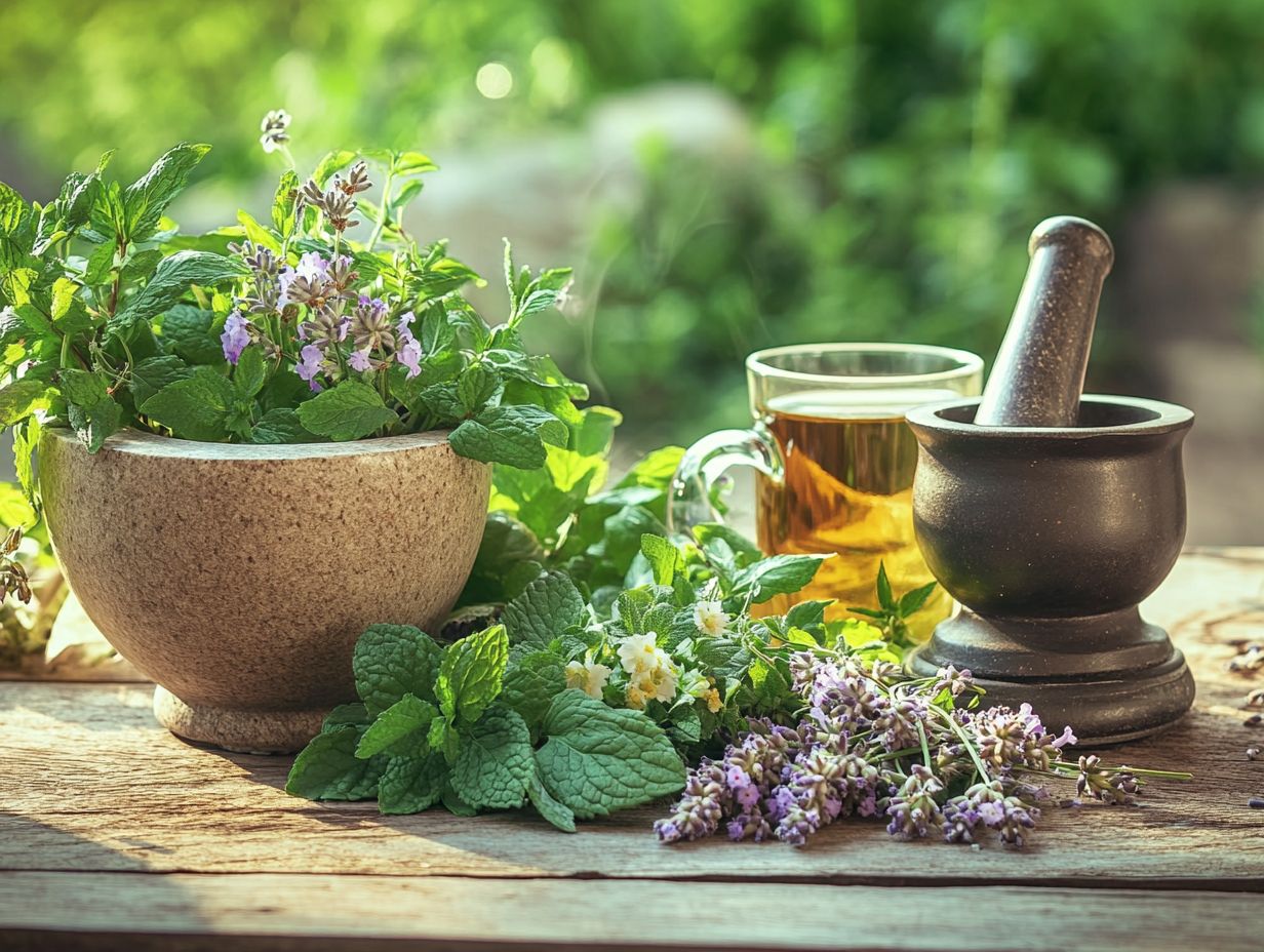 What are natural remedies for headaches using herbs?