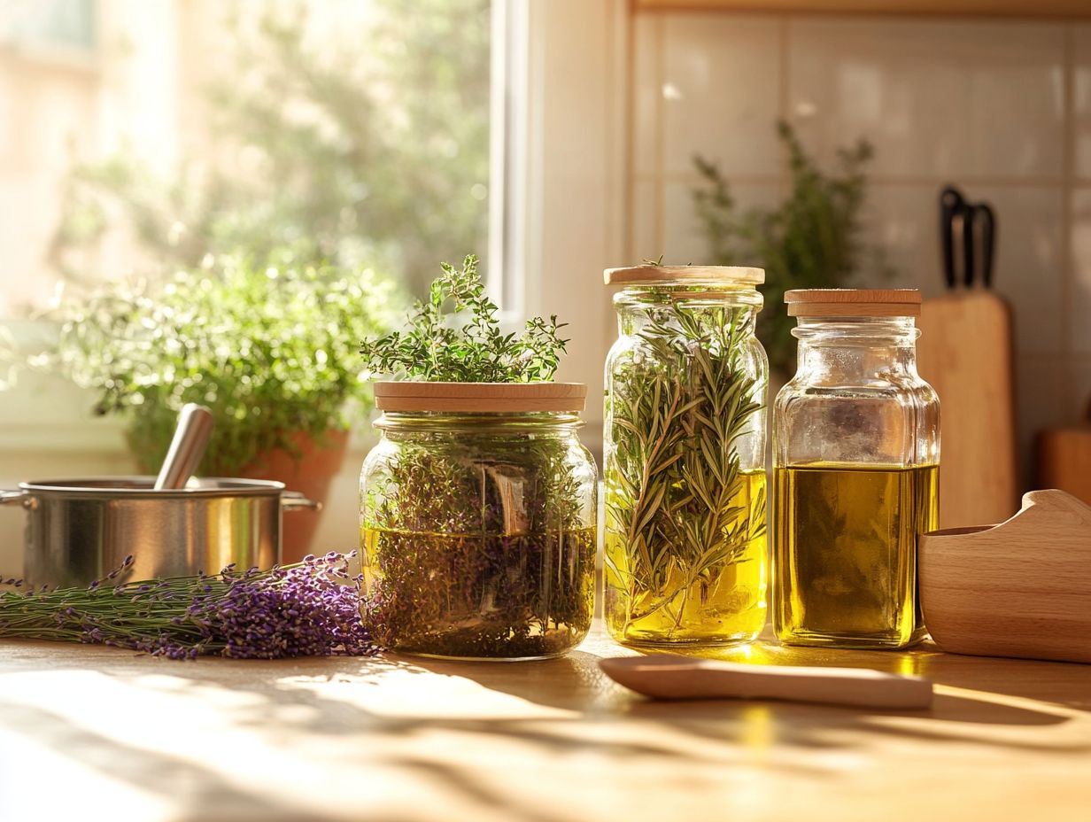 A visual guide on selecting the best herbs for infusing oils