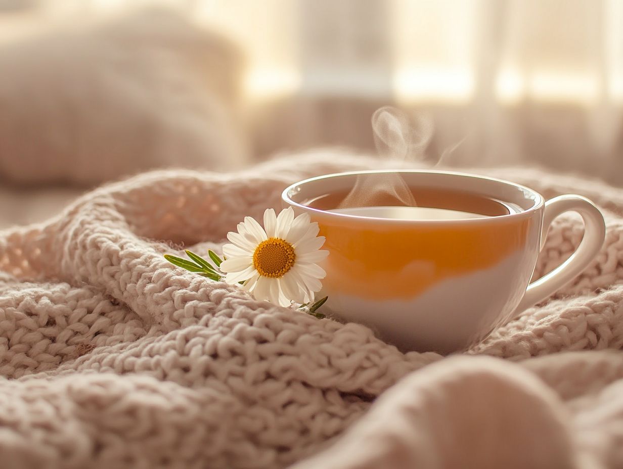 A soothing cup of chamomile tea for better sleep