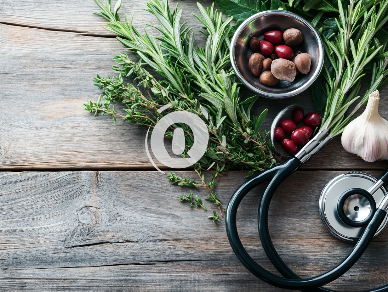 A selection of key herbs and nutrients for heart health