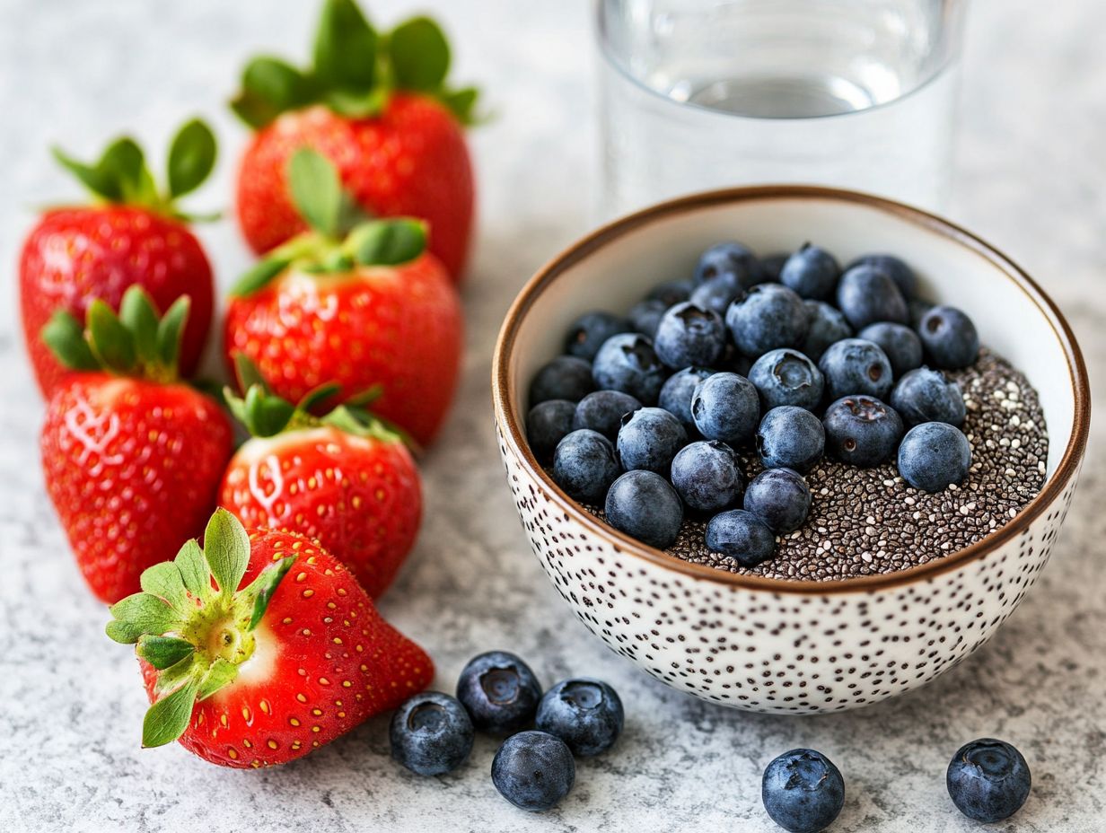 A variety of chia seed dishes