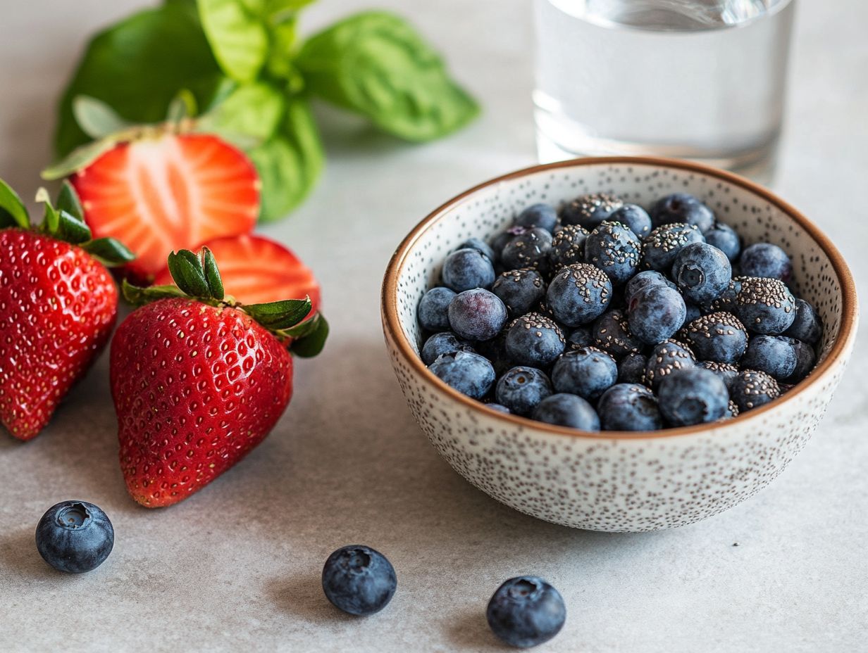 A bowl of chia seeds showcasing their nutritional benefits