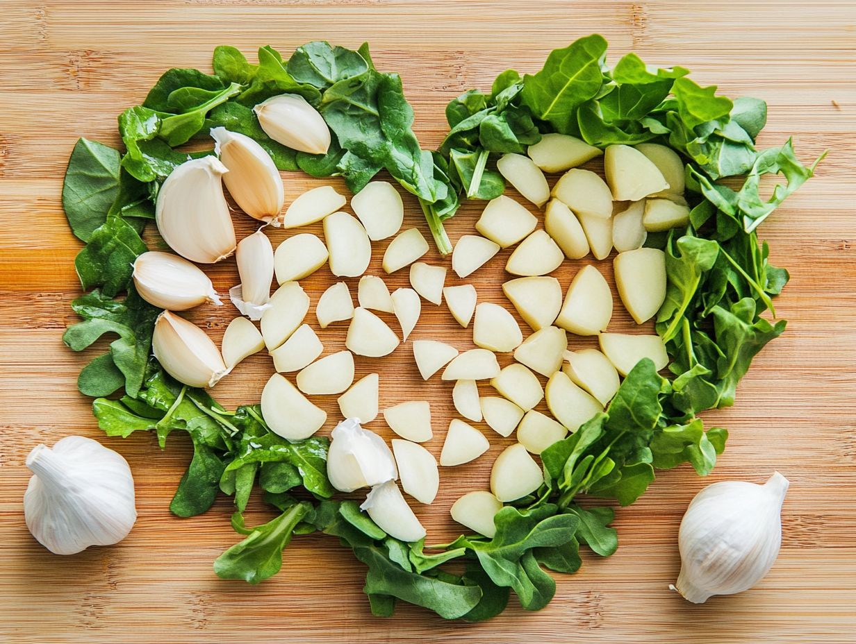 Image illustrating frequently asked questions about garlic and heart health