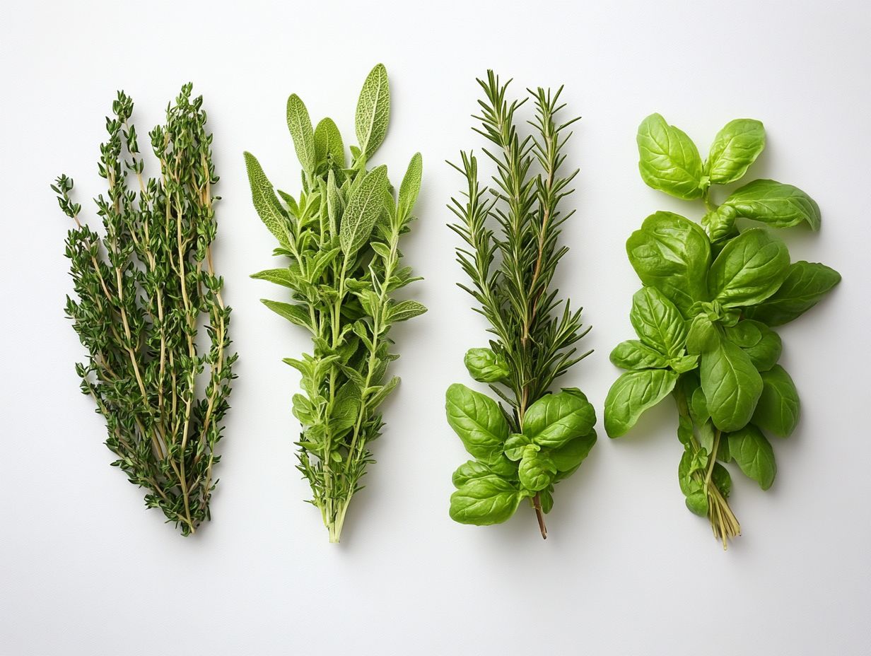 Colorful herbs that benefit eye health.