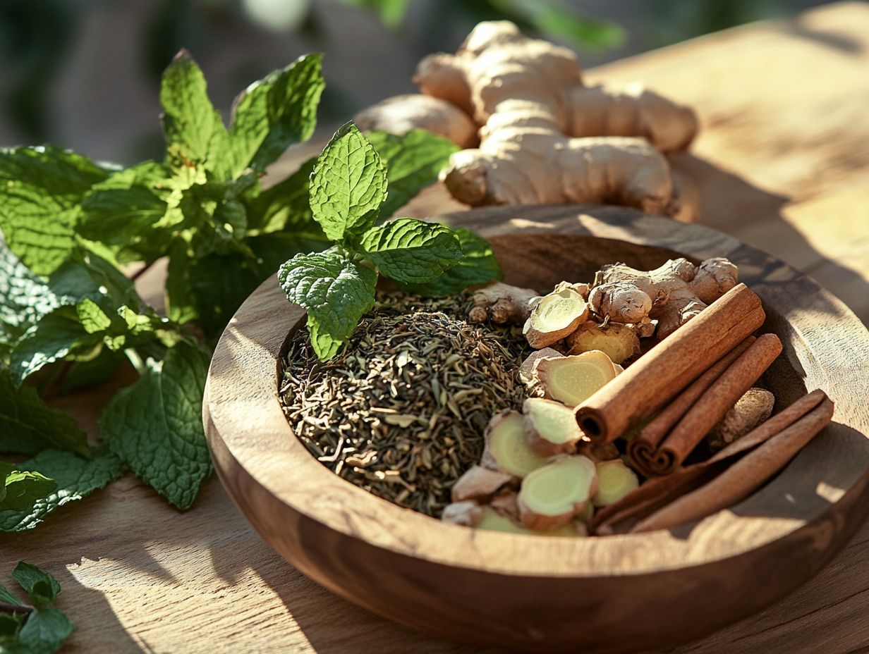 An infographic outlining the frequently asked questions about herbal remedies for weight management