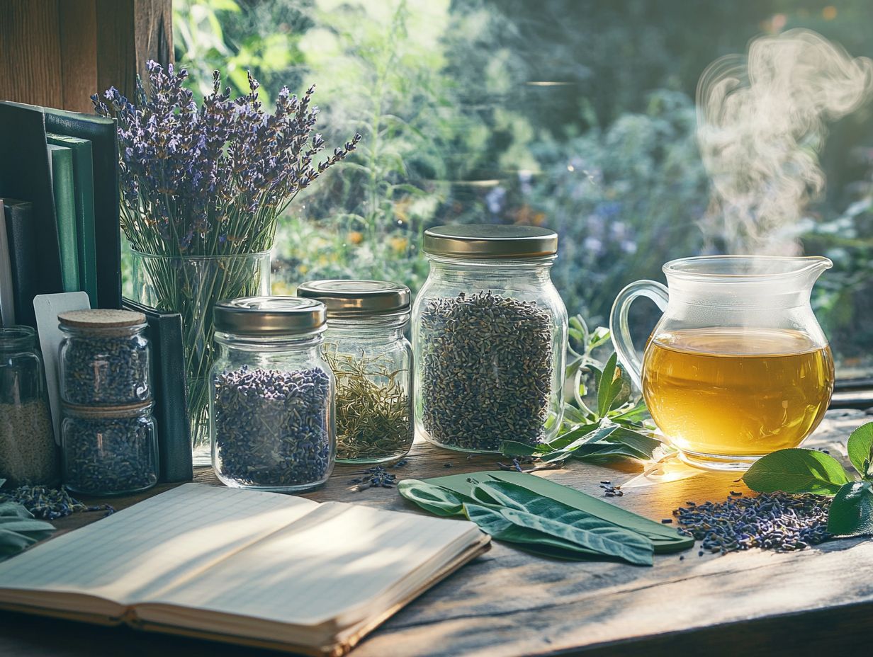 An image illustrating the benefits of using herbal remedies for emotional well-being.