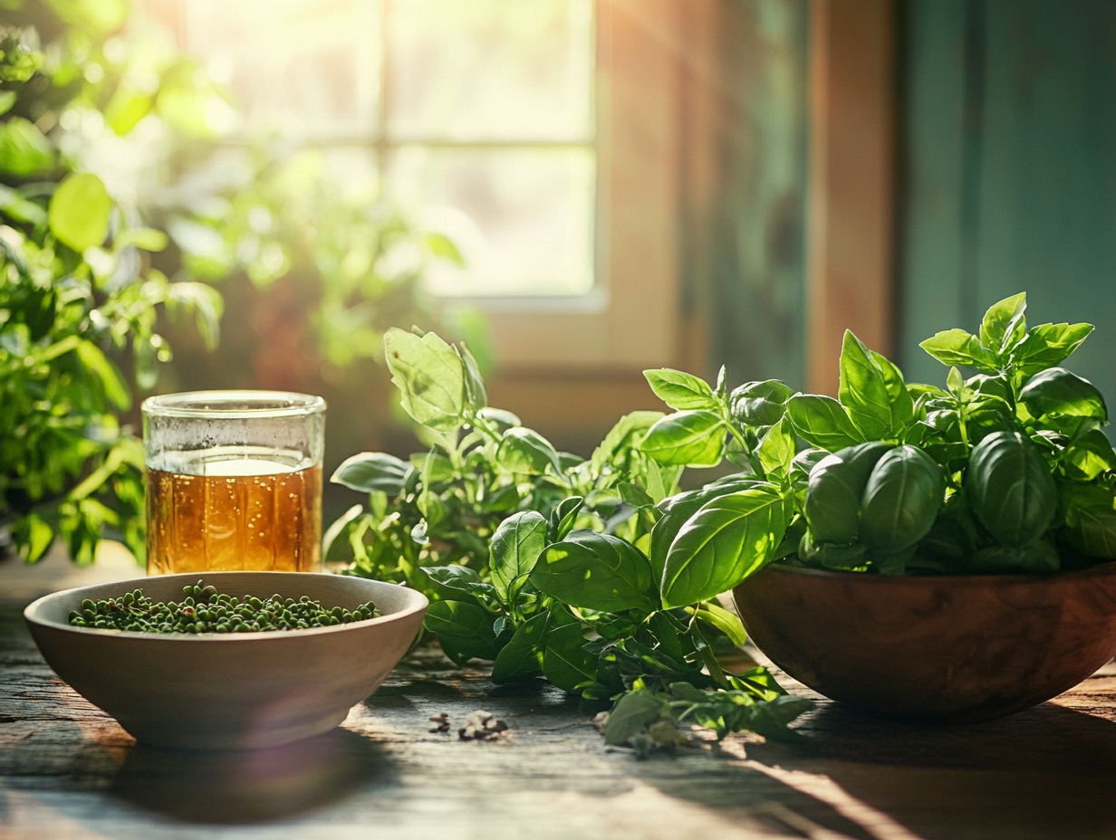 An array of herbs beneficial for heart health