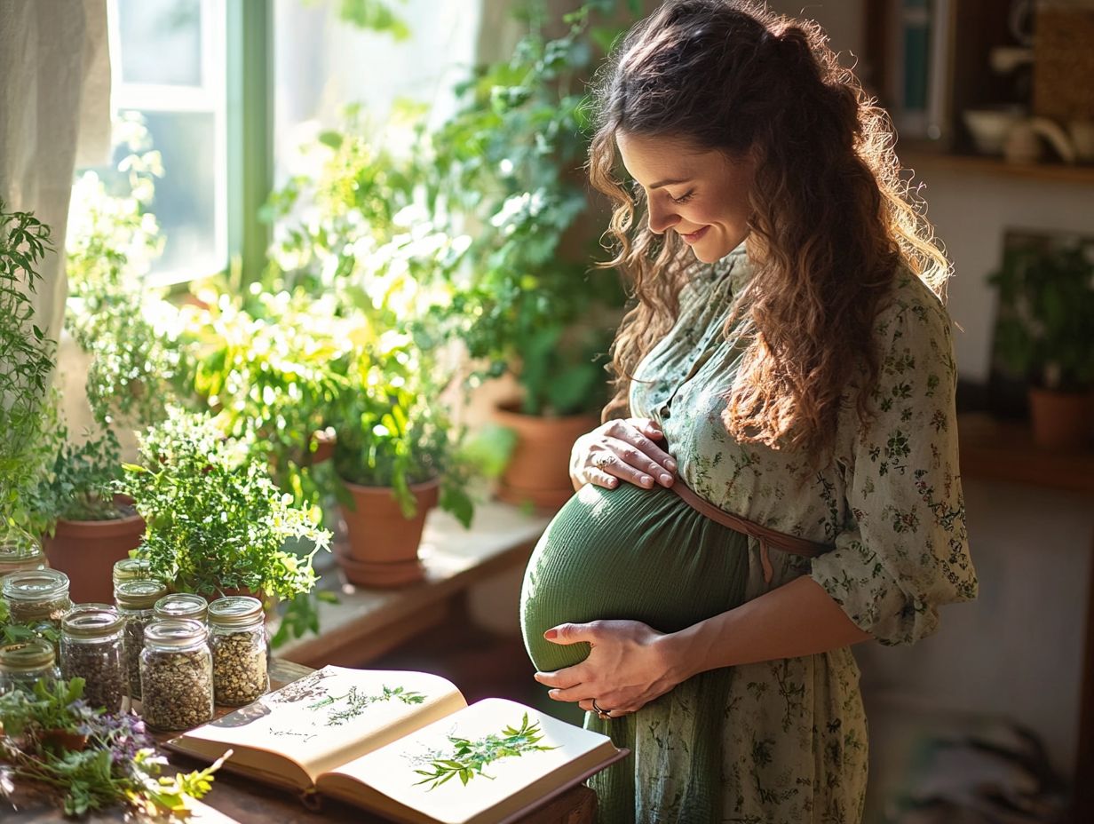 Visual summary of key takeaways on herbal remedies for pregnancy.